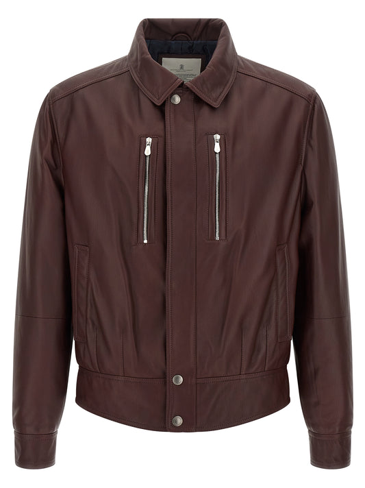 Biker nappa Texture Down jacket, Parka, Casual jackets