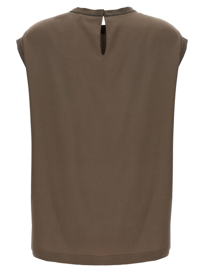 Monile satin T-shirt T-shirt