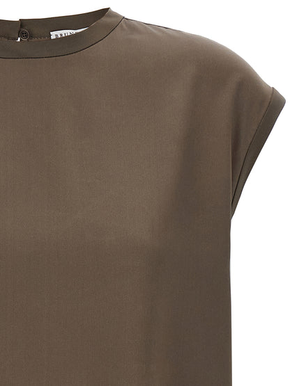 Monile satin T-shirt T-shirt