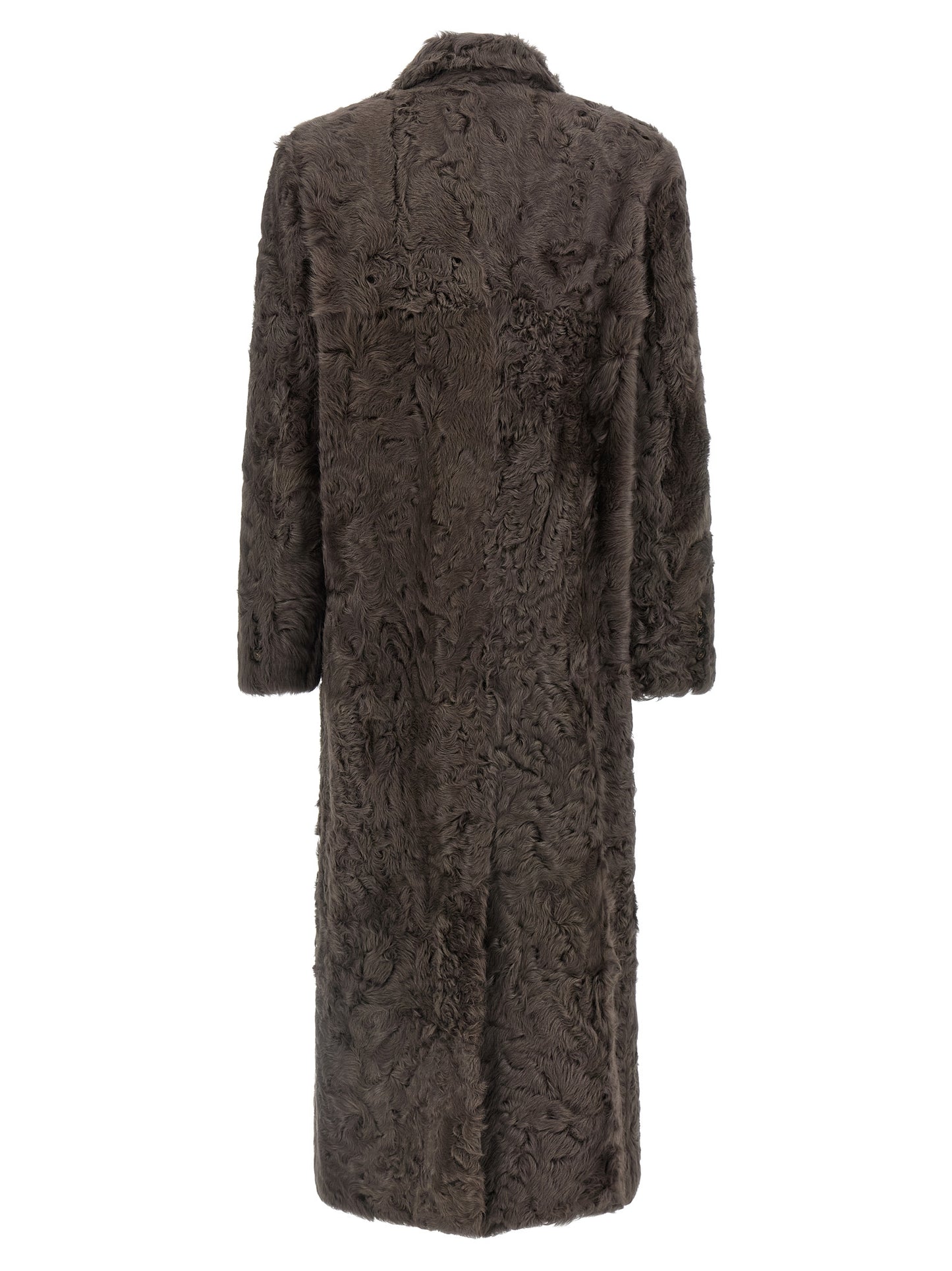 Wavy shearling coat Fur