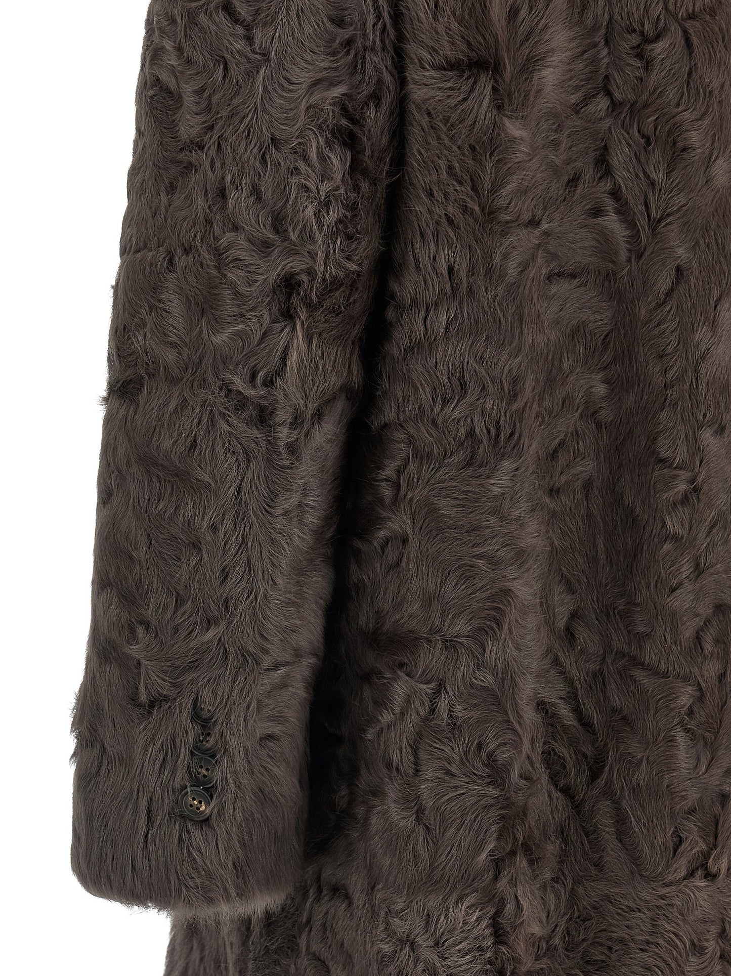 Wavy shearling coat Fur