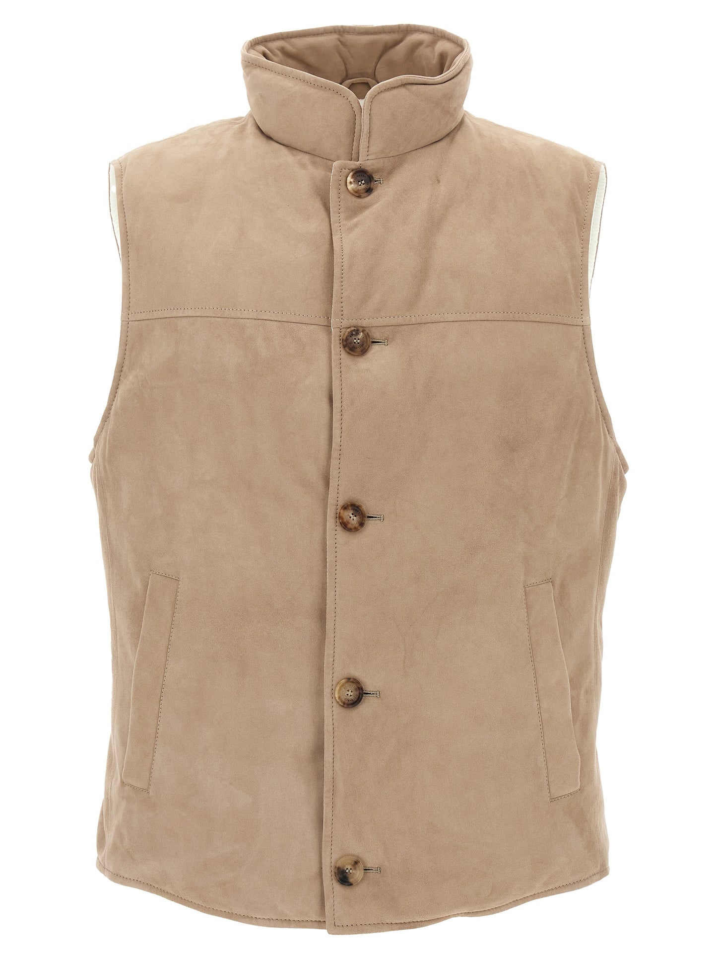 Suede vest Gilet