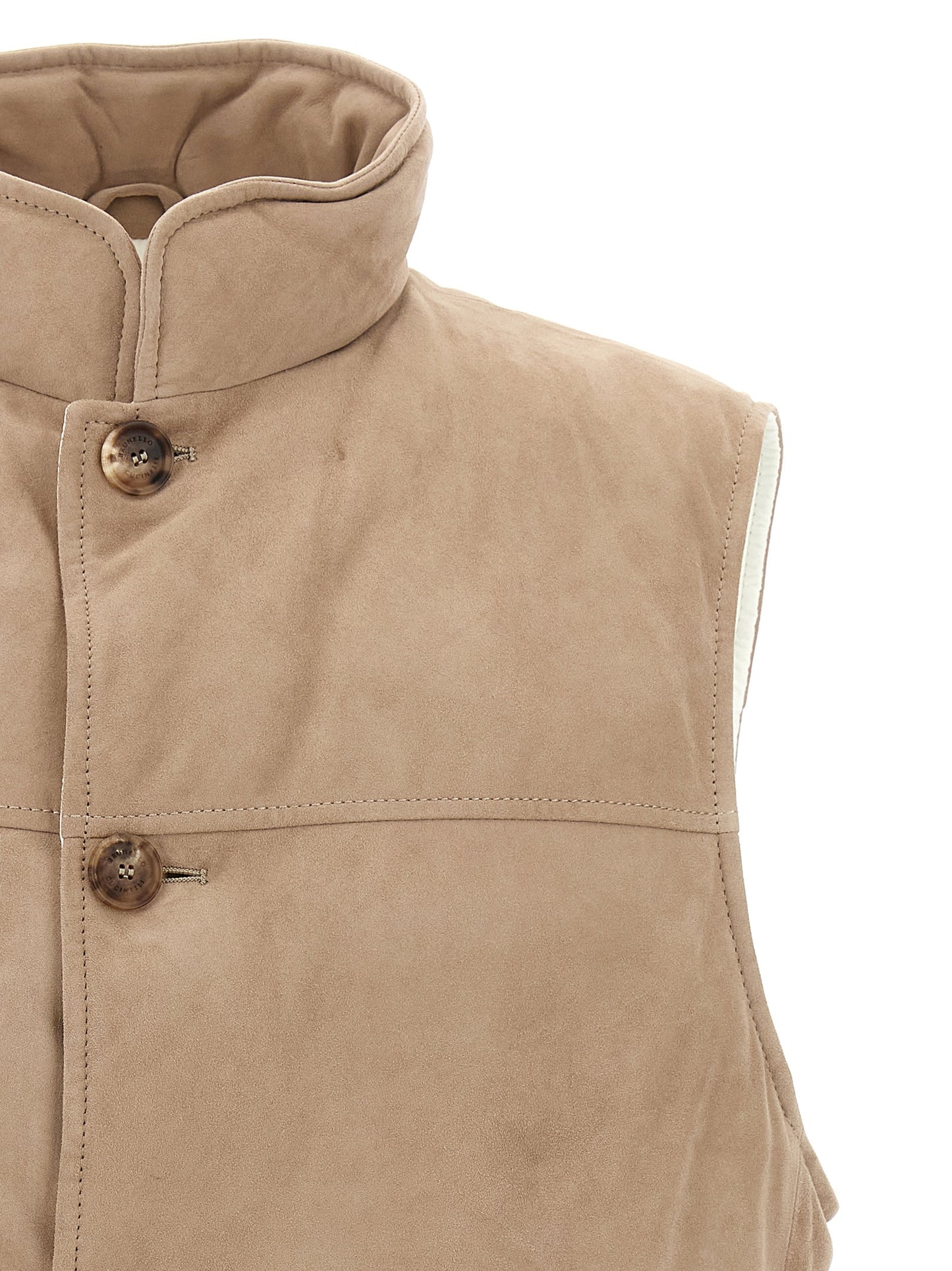 Suede vest Gilet