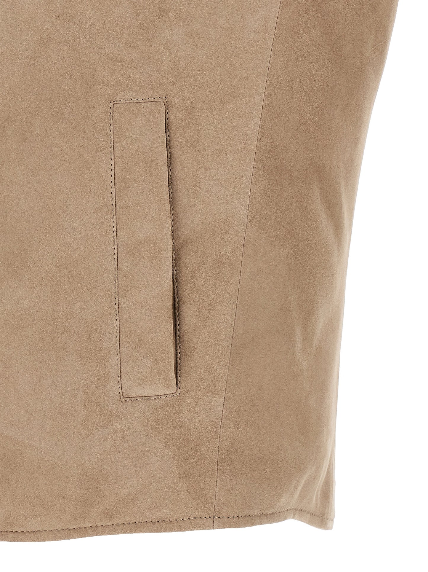 Suede vest Gilet