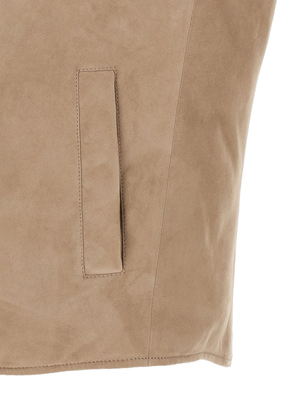 Suede vest Gilet