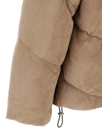 Suede down jacket Down jacket, Parka, Casual jackets