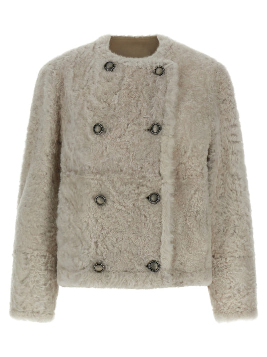 'Fuzzy' reversible caban Fur