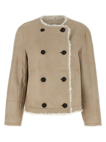 'Fuzzy' reversible caban Fur