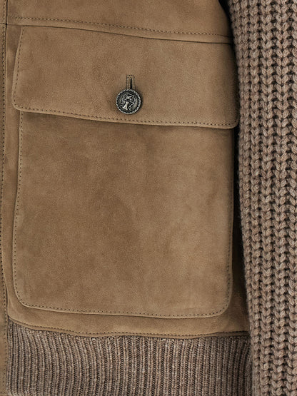 Shearling bomber jacket Down jacket, Parka, Casual jackets