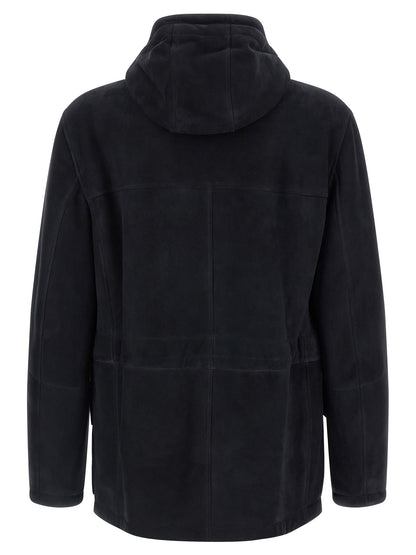 Suede jacket Down jacket, Parka, Casual jackets