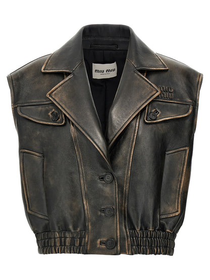 Logo nappa vest Gilet