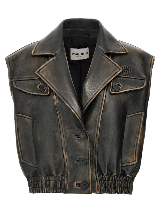 Logo nappa vest Gilet