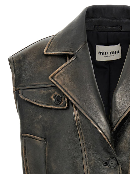 Logo nappa vest Gilet