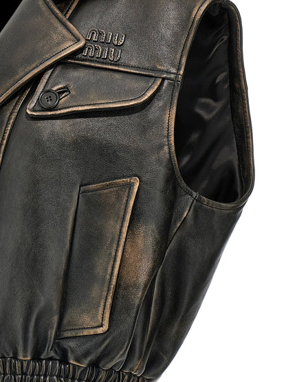 Logo nappa vest Gilet