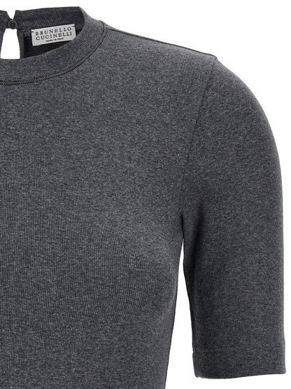 Monile ribbed T-shirt T-shirt