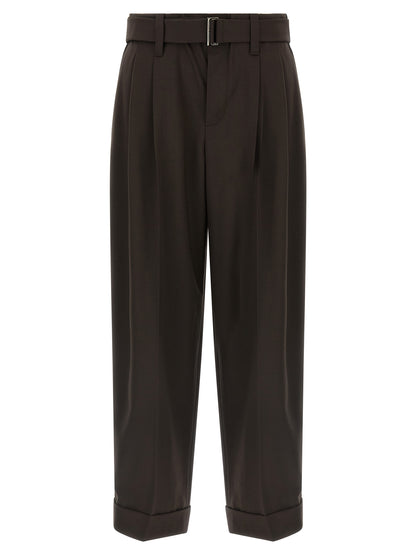 Belt wool pants Pants
