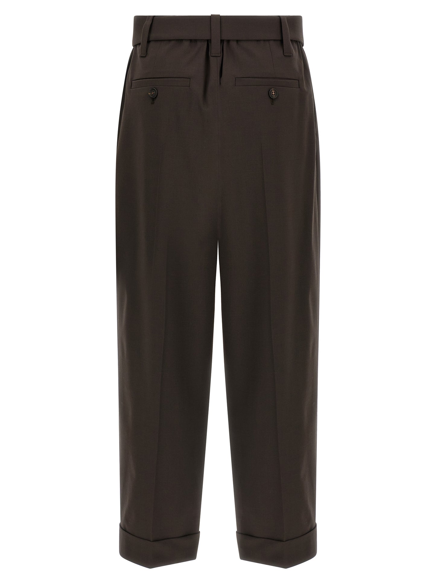 Belt wool pants Pants