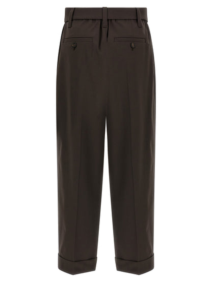 Belt wool pants Pants