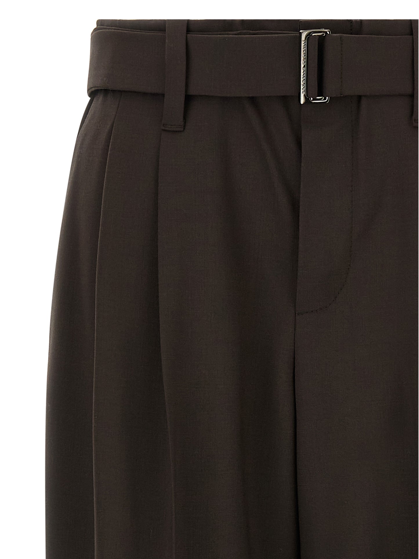 Belt wool pants Pants