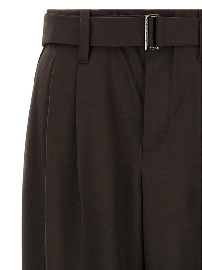 Belt wool pants Pants