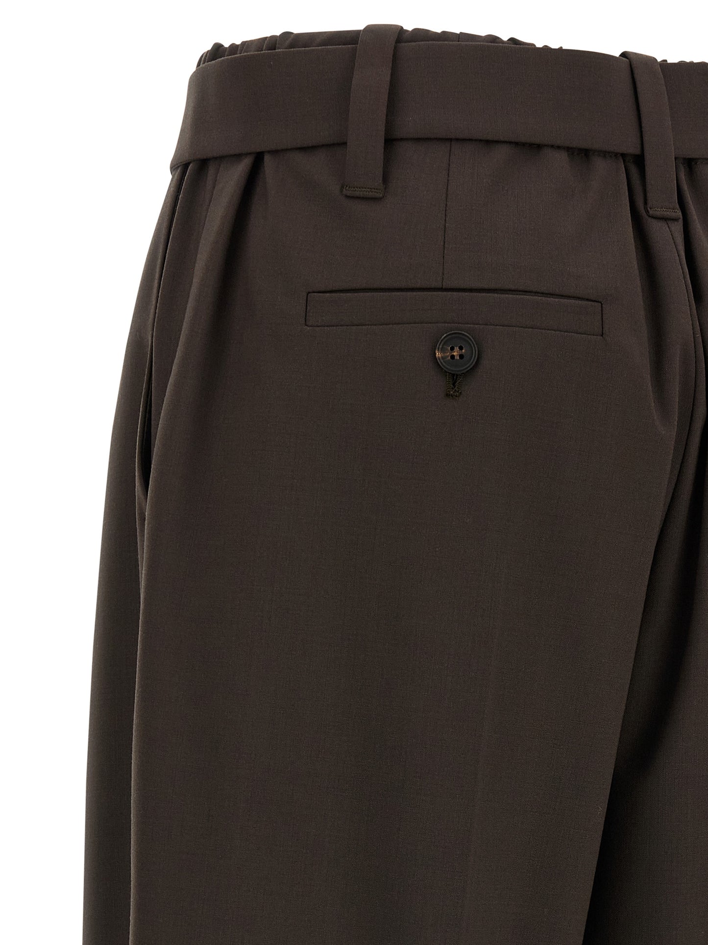 Belt wool pants Pants