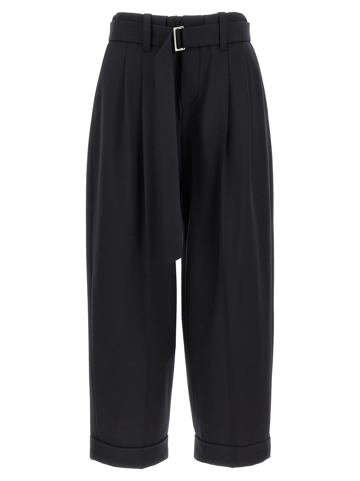 Belt wool pants Pants