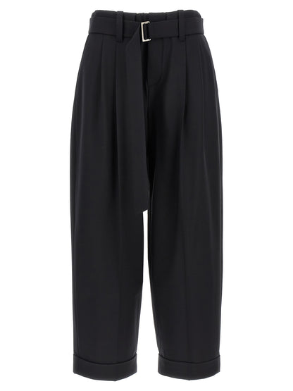 Belt wool pants Pants