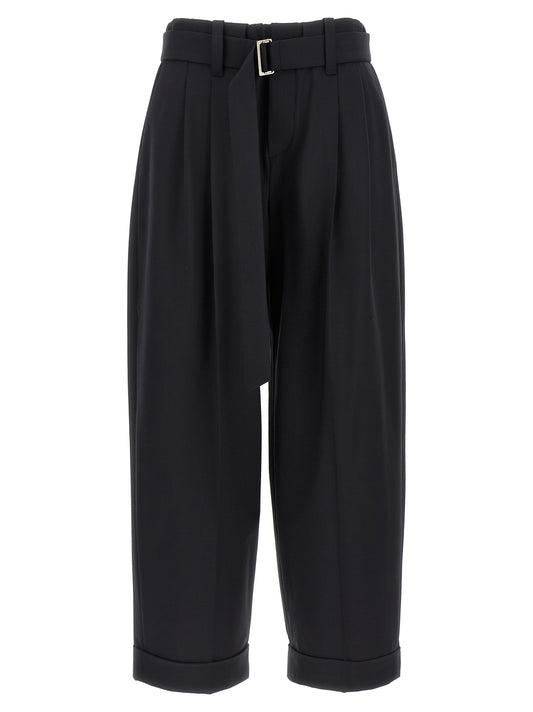 Belt wool pants Pants