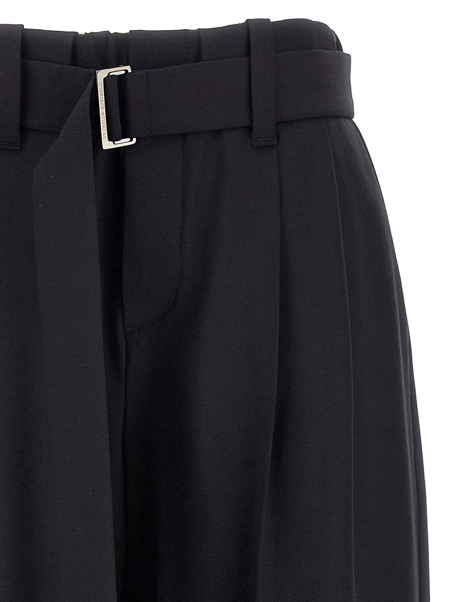 Belt wool pants Pants