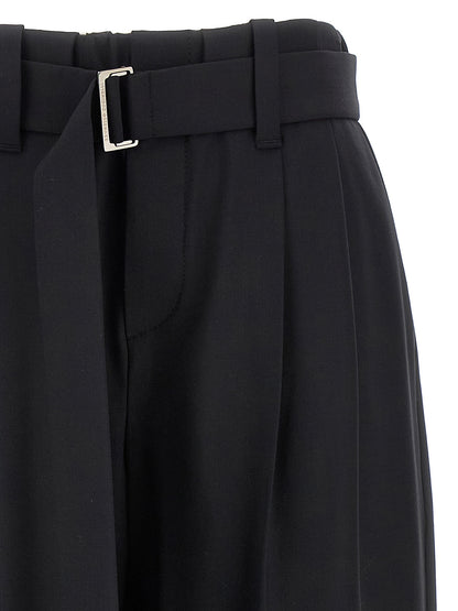 Belt wool pants Pants