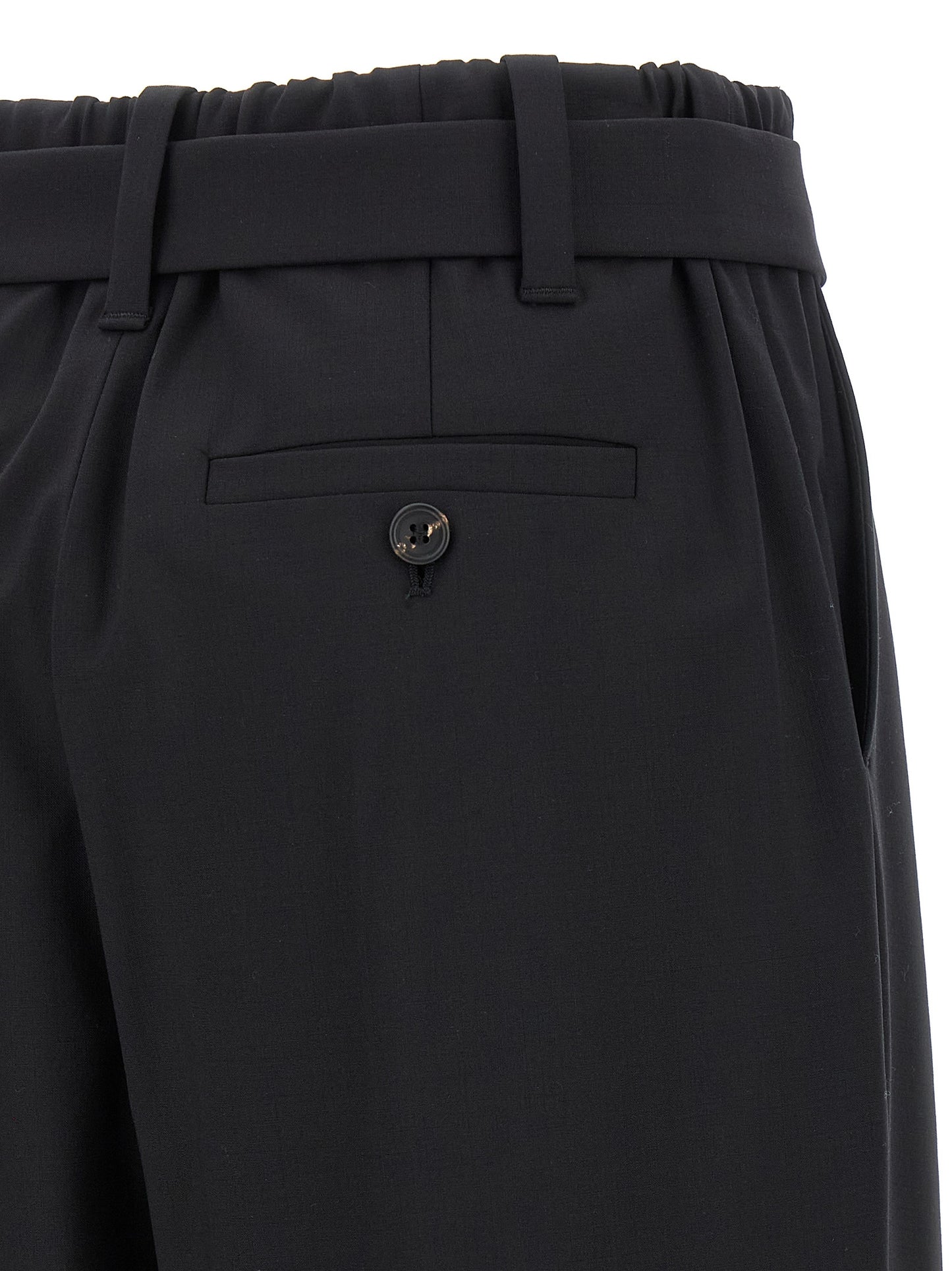 Belt wool pants Pants
