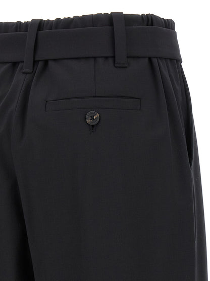 Belt wool pants Pants
