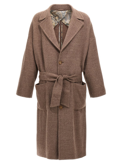 Single-breasted wool coat Coats, trench coats