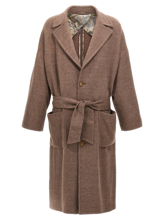 Single-breasted wool coat Coats, trench coats