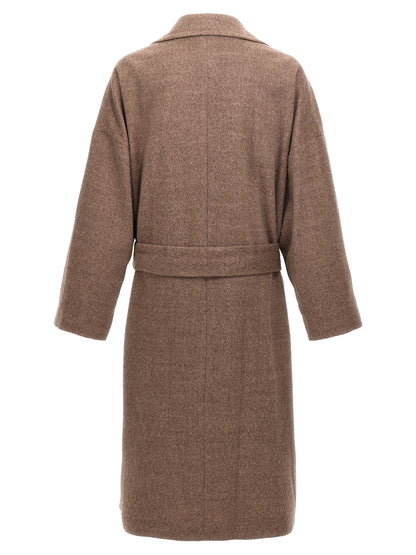 Single-breasted wool coat Coats, trench coats