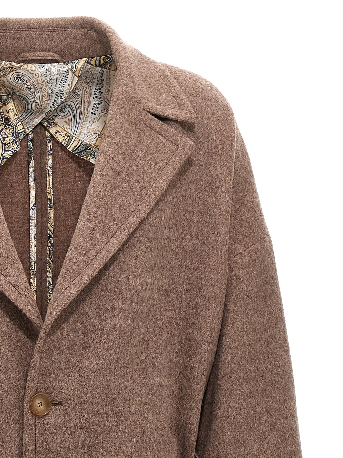Single-breasted wool coat Coats, trench coats