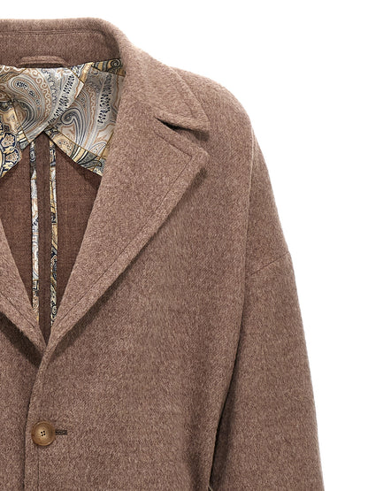 Single-breasted wool coat Coats, trench coats