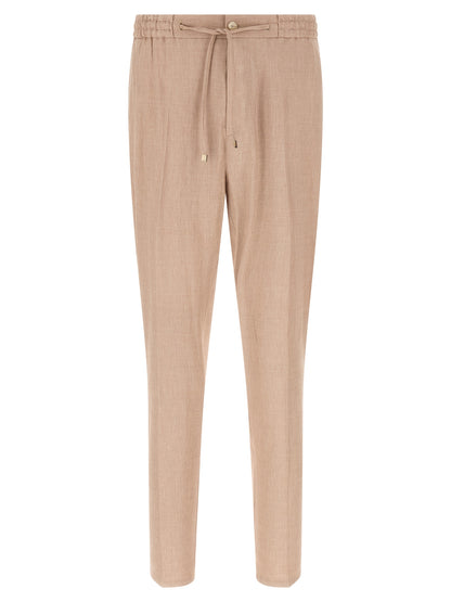 Flamed linen joggers Pants