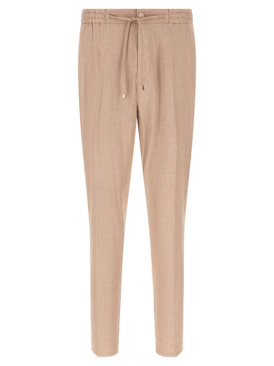 Flamed linen joggers Pants