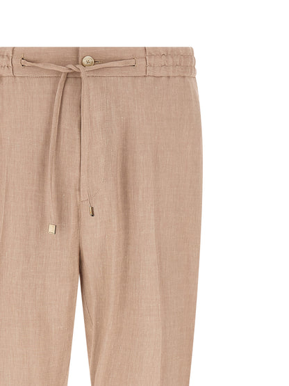 Flamed linen joggers Pants