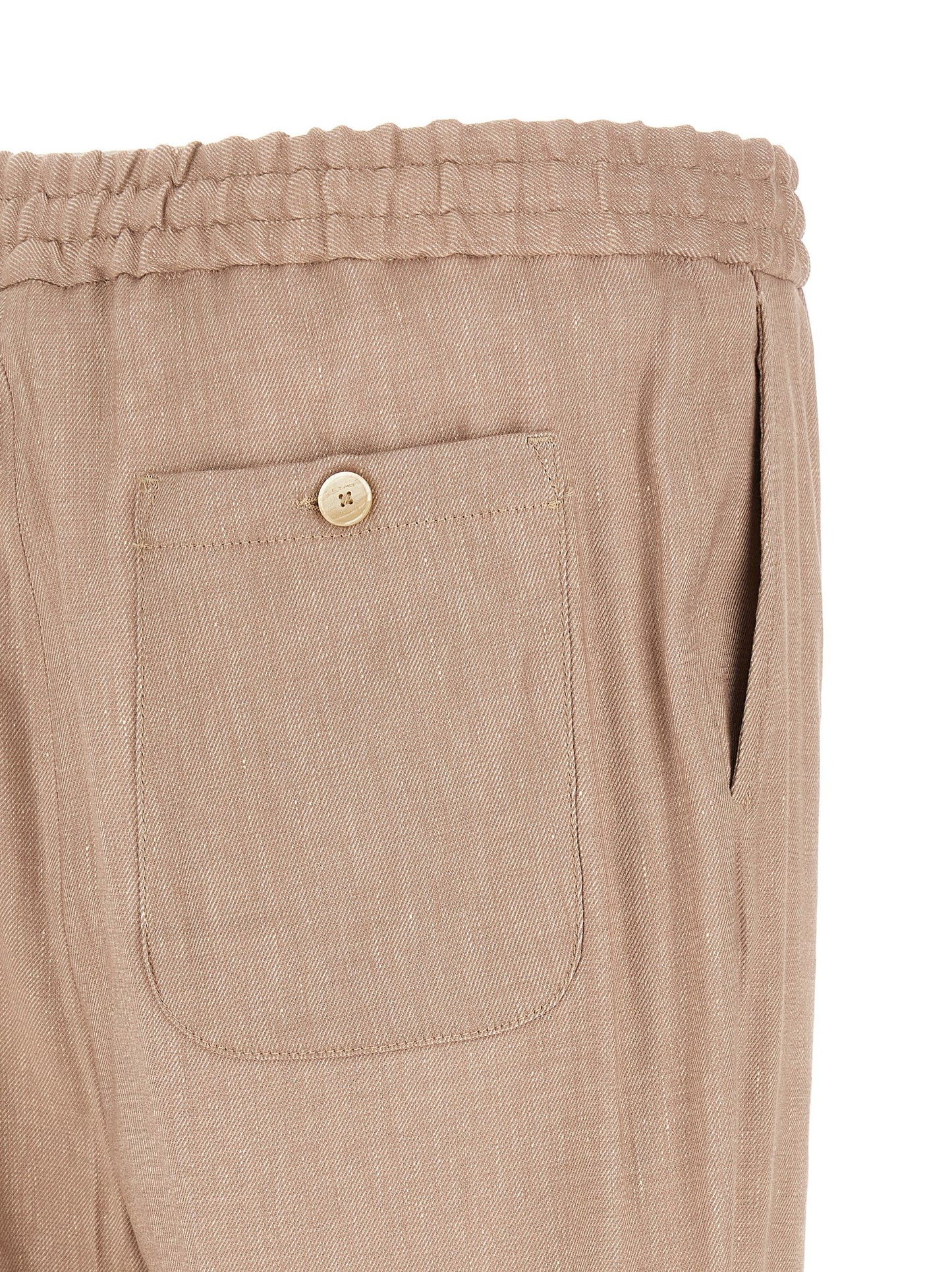 Flamed linen joggers Pants