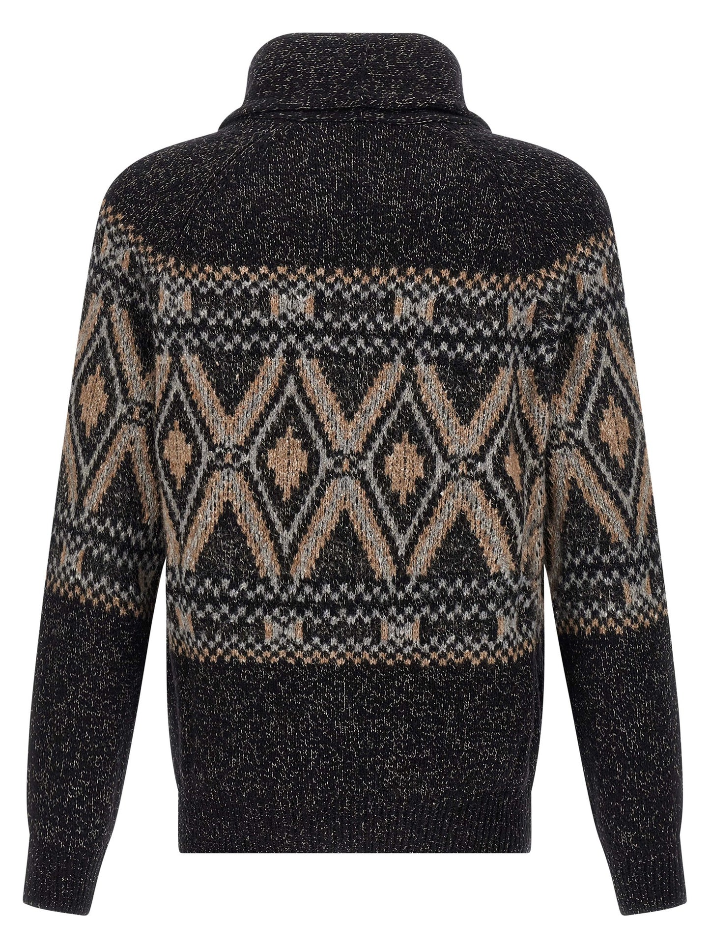 Geometric Jacquard Cardigan Sweater, cardigans
