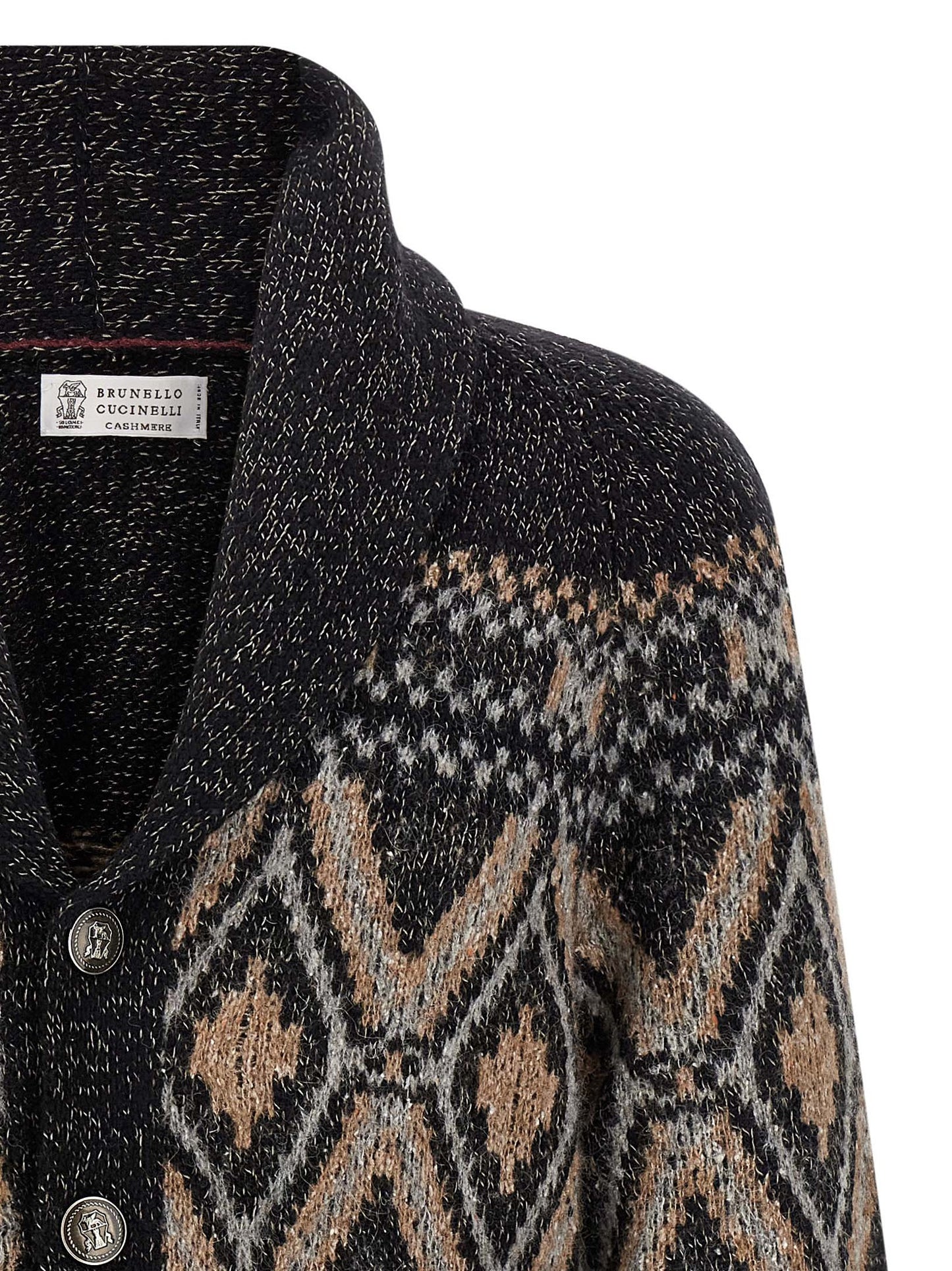Geometric Jacquard Cardigan Sweater, cardigans
