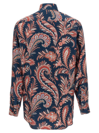 Paisley ramage silk shirt Shirt, blouse