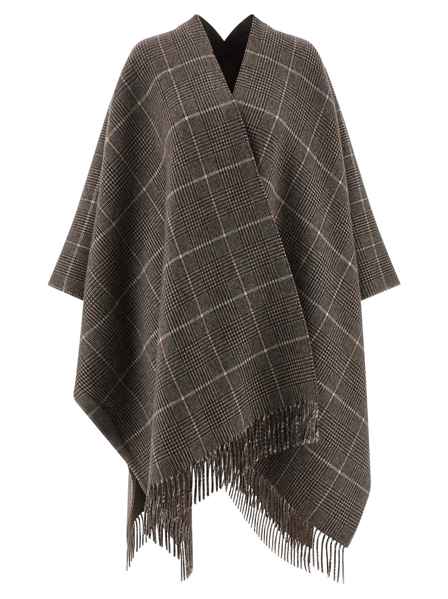 Cashmere reversible poncho Capes