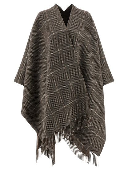 Cashmere reversible poncho Capes