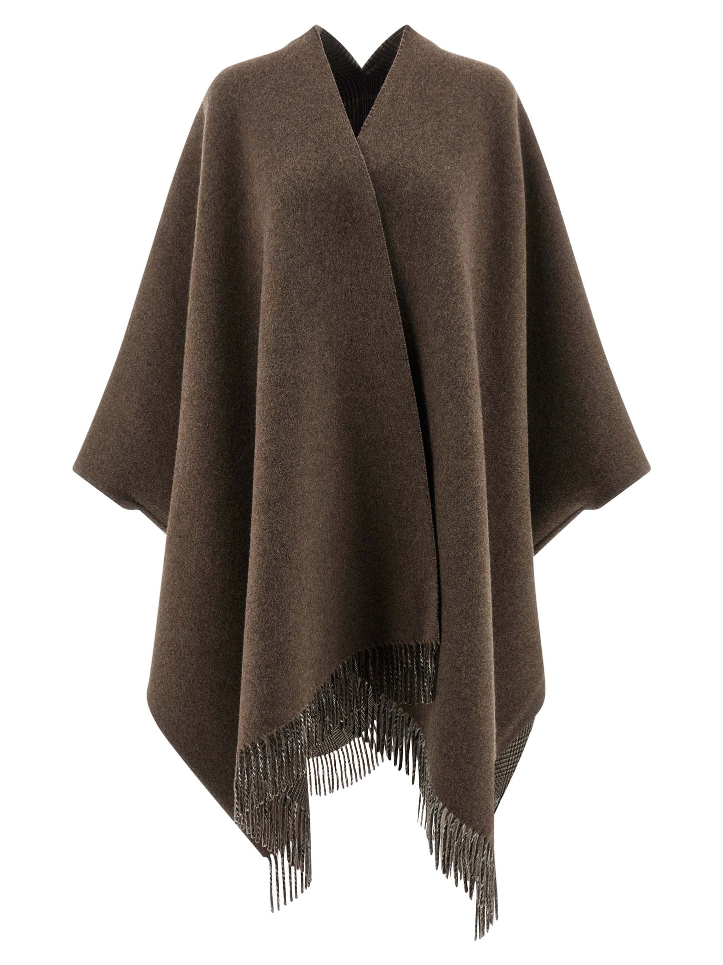 Cashmere reversible poncho Capes