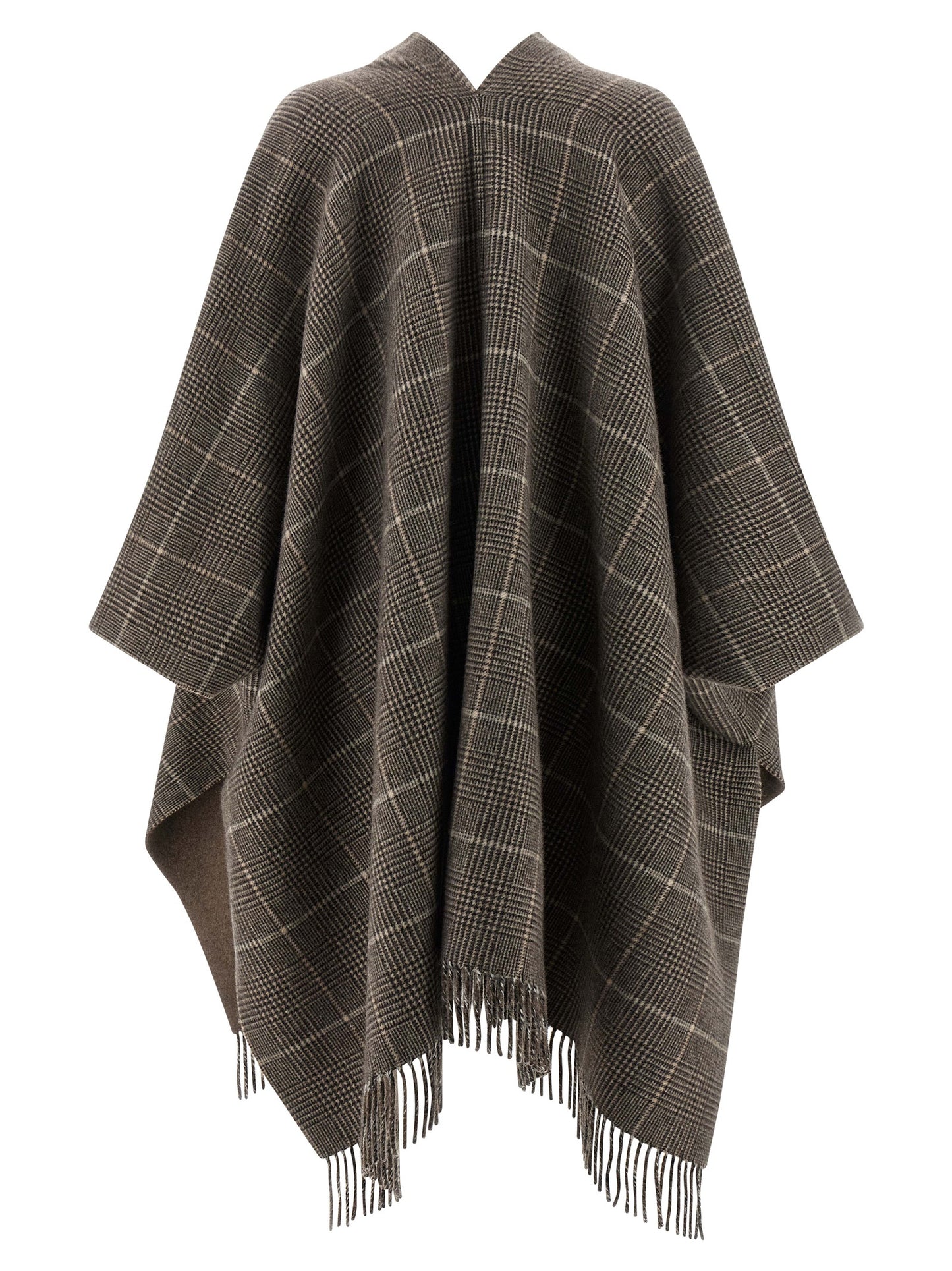 Cashmere reversible poncho Capes