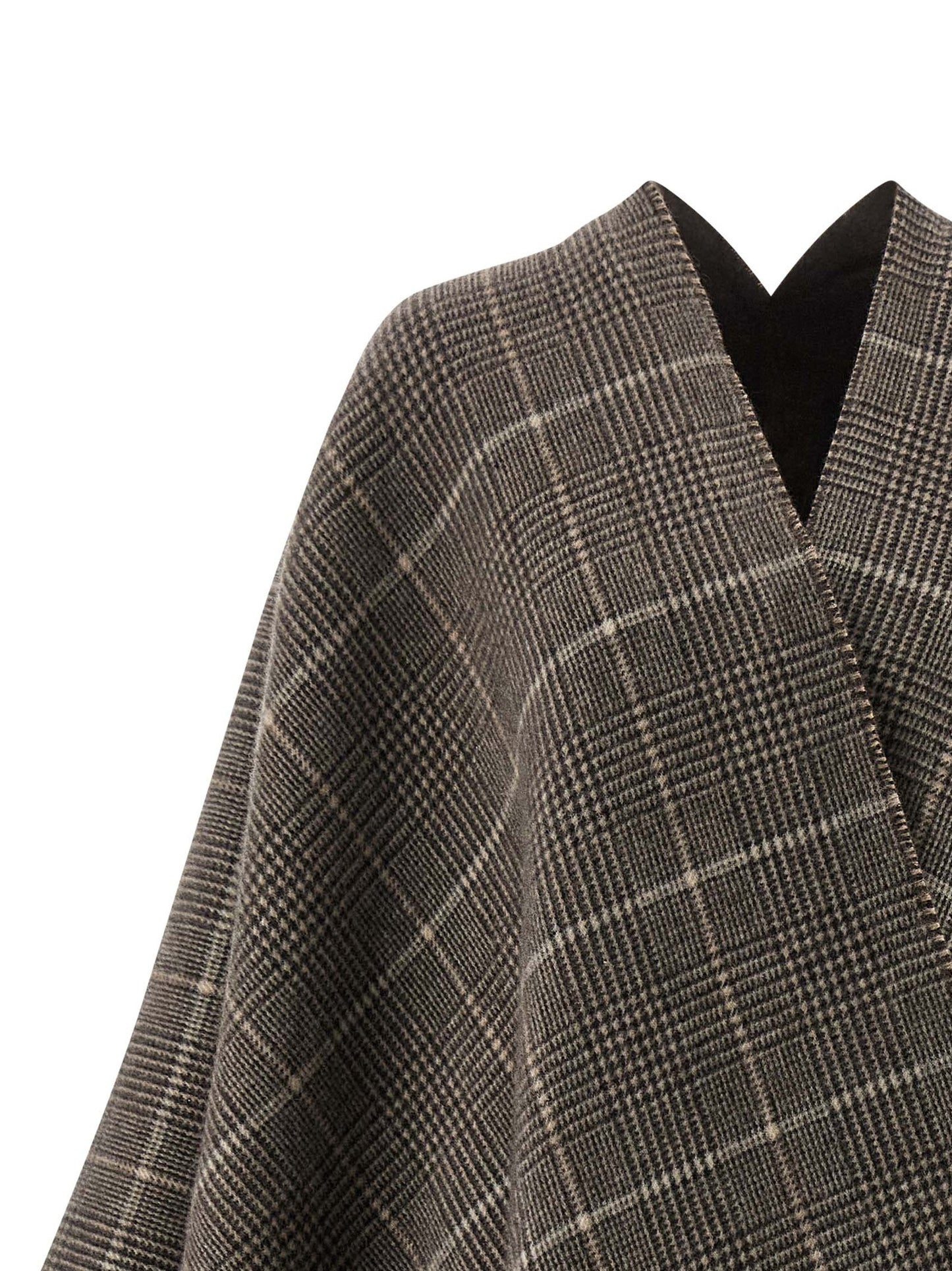 Cashmere reversible poncho Capes