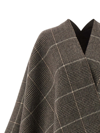 Cashmere reversible poncho Capes